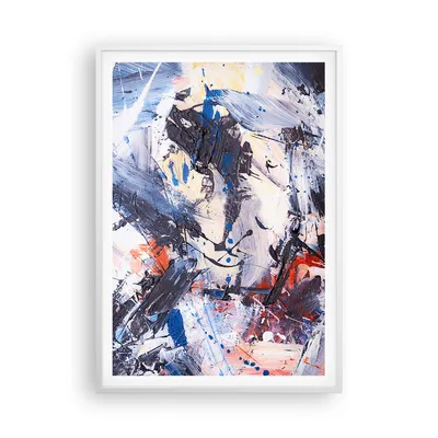 Produktbild von Gerahmtes Poster - Weißer Rahmen - Abstraktion verschüttet Farben - 70x100 cm - Wand Bild - Wanddeko - Wandbilder - Kunstposter - Wandposter - Bilderrahmen - Bilder - Kunstdruck - P2WPA70x100-4383