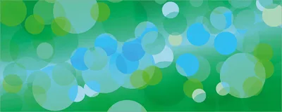 Produktbild von Wallario Poster - Grüne und blaue Kreise - harmonisches Muster, Kunstdruck Größe: 50 x 125 cm