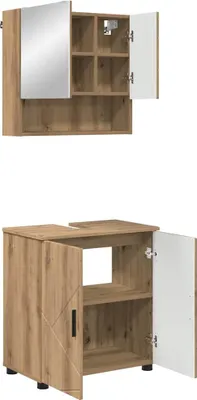 Produktbild von vidaXL Badezimmermöbel-Set 2 stk. Artisan-Eiche 61 x 35 x 64 cm