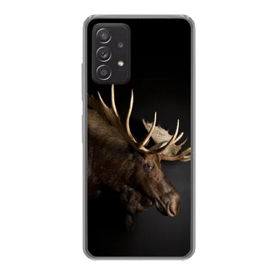 Produktbild von MuchoWow® Handyhülle Schutzhülle Hülle für Samsung galaxy a73 Elch - Geweih - Porträt Silikon Softcase Handy Hülle - Handyhülle