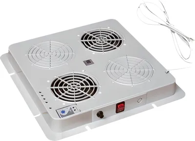 Image de EFB PRO-LFD02AT.TS EFB Dachlüfter 2-fach, inkl. Thermostat, RAL9005 für Schrank
