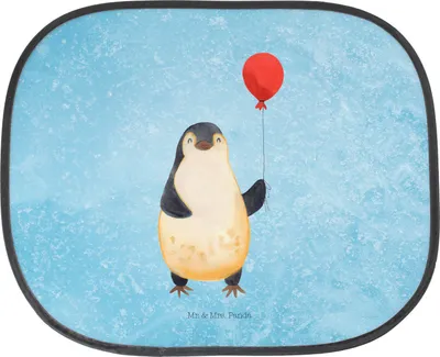 Produktbild von Mr. & Mrs. Panda Sonnenschutz Auto Pinguin Luftballon - Eisblau - Geschenk, autofenster, Geschenkidee, Pinguine, Kirmes, Liebe, Scheibenschutz, Motivation, Jahrmarkt