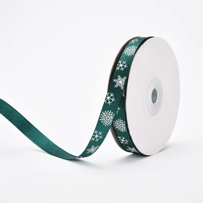 Produktbild von Weihnachts-Ripsband-Set zum Verpacken von Geschenkpaketen, Herstellen von Haarschleifen-Accessoires, Basteln, Hochzeitsdekor. (60yd (12x5yd) 3/8" Ripsband-Weihnachten)