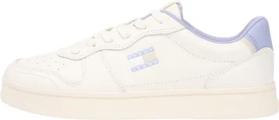Produktbild von Tommy Jeans Damen Flatform Sneaker The Greenwich aus Leder, Grün (Ivory/Periwinkle Dust), 40