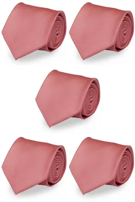 Produktbild von Fabio Farini - 5 Stück Schlips in verschiedenen Breiten Rosa