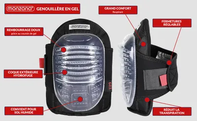 Image de Genouillères de protection rembourrage coussin de gel réglable paire de protège-genoux travaux jardin maison bricolage