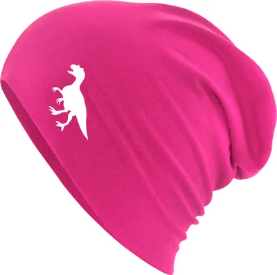 Produktbild von Huuraa Beanie Allosaurus Dinosaurier Fuchsia One Size Baumwolle und Elasthan Mütze Geschenkidee