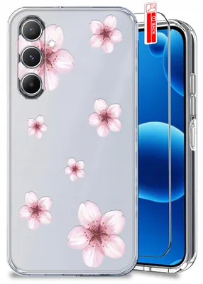 Produktbild von Hülle für Samsung A17 5G – Frühlingsmotive, Frühlingsblumen, durchsichtige Hülle + Displayschutzfolie