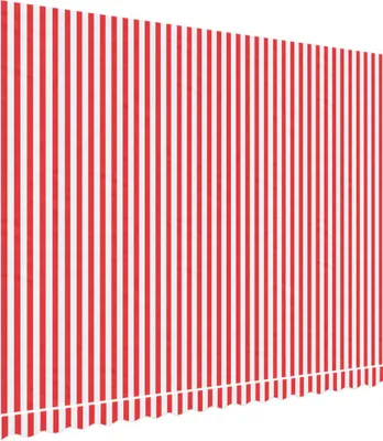 Produktbild von vidaXL Ersatzstoff für Markise Rot und Weiß 4x3 m Polyester