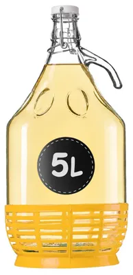 Produktbild von KADAX Weinballon ”Orto”, Glasballon für Wein, mit Bügelverschluss, Flasche