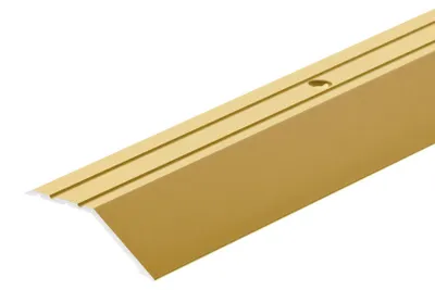 Zdjęcie produktu dla Profil progowy skośny aluminiowy 46x16mm Cezar Złoty Mat 1m