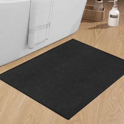 Productafbeelding van Badmat 60 x 90 cm, antislip, wasbaar, zwart