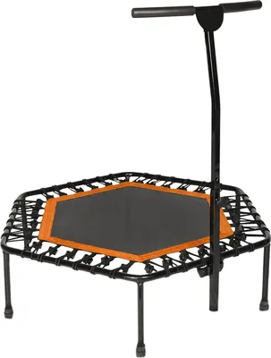 Produktbild von Bonplus BP | Fitness Trampolin | Klapptrampolin | Höhenverstellbar | Durchmesser 95cm | Jump Fitness | 5-Fach Verstellbarer Griff | Fitness