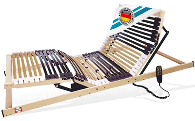 Produktbild von Elektrischer Lattenrost 100x200 cm - 42 Leisten, 7 Zonen, Notabsenkung, Geräuschloser Betrieb