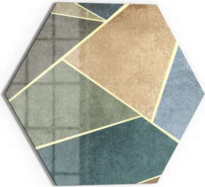 Produktbild von DEQORI Glasbild Echtglas 40x35 cm 'Mystisches Mosaik' Wandbild Bild modern Deko