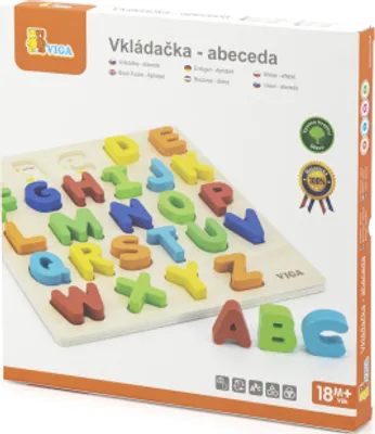Obrázek produktu pro Dřevěná vkládačka - písmena český jazyk