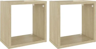 Produktbild von vidaXL Würfelregale 2 Stk. Sonoma-Eiche 26x15x26 cm