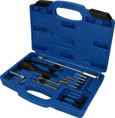 Gloeibougie-Reparaturset, 16-tlg., 14 mm, Stahl