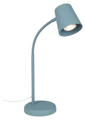 Zdjęcie produktu dla Nowoczesna lampka stołowa Skriva, metal, niebieski, 1 źródło światła, żarówka GU10
