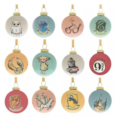 Harry Potter Mini-Weihnachtskugeln, 12er-Set in Geschenkbox