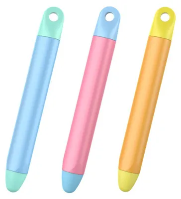 Produktbild von 3er-Set Kinder-Stylus-Stifte (Rosa/Orange/Blau) – Sicherer Silikonspitze, ergonomisches Design für iPad, Tablet & Smartphone