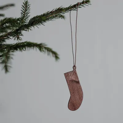 Produktbild von Holzanhänger Weihnachtssocke Janstorp: braun