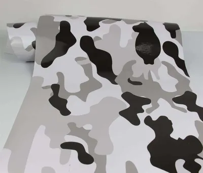 Produktbild von (8,55€/m²) Rapid Teck® Stickerbomb Folie Camouflage SCHWARZ-WEISS 152 cm Breite Laufmeterware selbstklebende Folie mit Luftkanälen Auto Folie