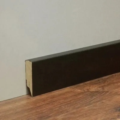 Produktbild von PROVISTON Sockelleiste 16 x 58 x 2500 mm MDF-Kern Fußleiste Schwarz