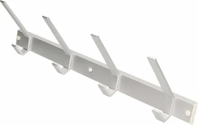 Produktbild von Luxus-Wandgarderobe - Aluminium - 4x Einzelhaken - 45 x 13 cm