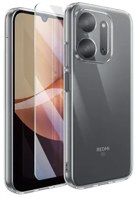 Immagine prodotto di Mayaxess, protezione per Redmi 17C 5G con custodia e vetro temperato, trasparente