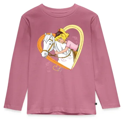Produktbild von Spreadshirt Bibi Und Tina Sabrina Herz Kinder Premium Langarmshirt, 134/140 (8 Jahre), Mauve