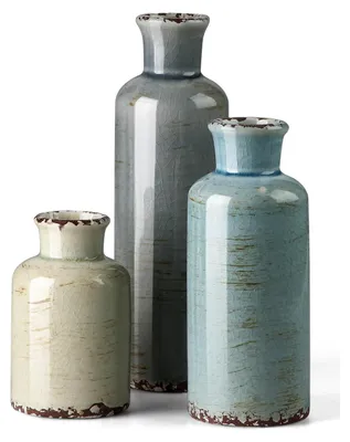 Imagen del producto de Juego de 3 jarrones decorativos para la decoración del hogar