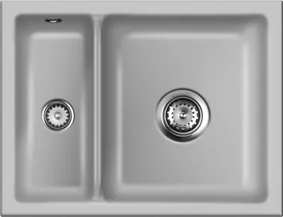 Produktbild von Flächenbündige Spüle KeraDomo MERA 60 F/o in Alu mit Handbetätigung