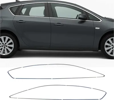 Immagine prodotto di Modanature per finestre per Opel Astra J 2010-2015 hatchback in acciaio inox 12pcs