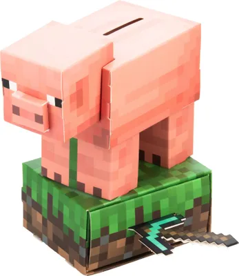 Immagine prodotto di Skarbonka Minecraft do samodzielnego złożenia - Skarbna Świnka 27x21 cm