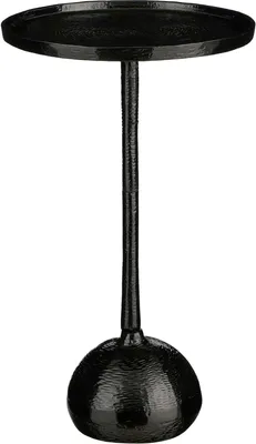Zdjęcie produktu dla Stolik boczny Mica Decorations Colin - H58 x Ø34 cm - Aluminium z recyklingu - 100% - Czarny