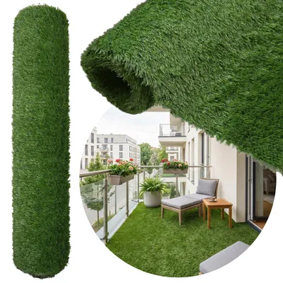 Produktbild von Kunstrasen für den Garten, Kunstrasenrolle für Balkon und Terrasse, 1 × 5 m, Höhe 30 mm