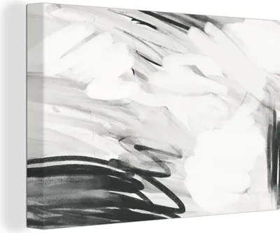 Obrázek produktu pro OneMillionCanvasses® Malba na plátně Nástěnná malba na plátně - Černá - bílá - šedá - abstraktní - 150x100cm
