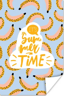 Produktbild von MuchoWow® Poster Sommer - Gelb - Banane 120x180 cm - Kunstposter