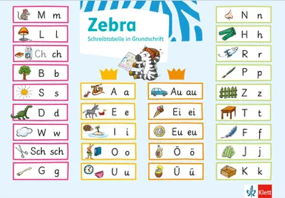 Produktbild von Zebra 1. Schreibtabelle (VE 10) Klasse 1