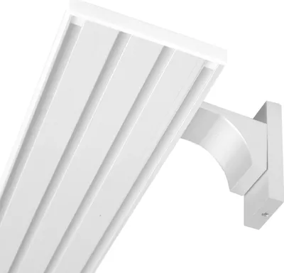 Obrázek produktu pro Záclonová kolejnice "bílá" z hliníku, všechny možné délky až do 480 cm, plochá záclonová kolejnice ( 7 mm ), "1- / 2- / 3- / 4- kolejnice" včetně záclonového kluzáku