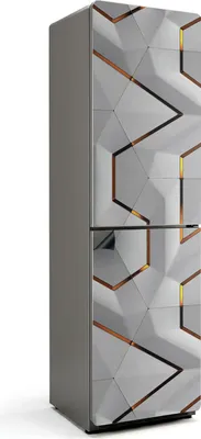 Zdjęcie produktu dla Abstrakcyjny wzór 3D - Magnetyczna osłona lodówki - Folia dekoracyjna magnetyczna do kuchni - Magnes na lodówkę deco - Samoprzylepna tablica magnetyczna - Folia magnetyczna na drzwi lodówki - 60x205 cm
