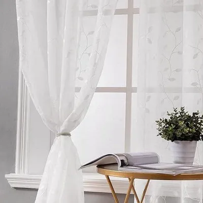 Produktbild von Famanu Vitragegardine Transparent 145 cm x 140 cm - 2 Stück