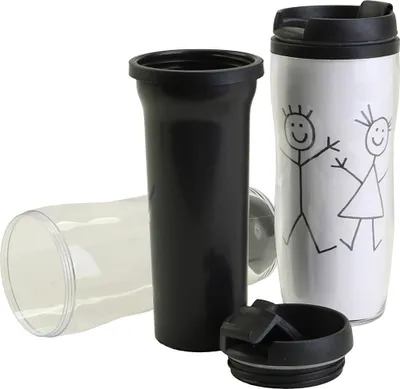 Produktbild von Creativ Company 646095, Schwarz, Weiß, Kunststoff, Kunststoff, Kunststoff, Kaffee, Tee, 7 cm