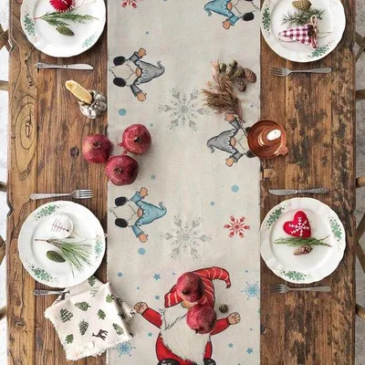 Productafbeelding van Famanu tafelkleed voor kerstdecoratie - 33 x 180 cm