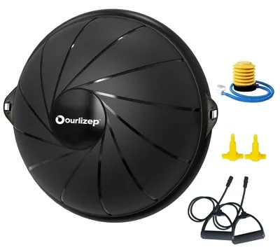 Obrázok produktu pre Balančná lopta 60 cm, nosnosť 300 kg, protišmyková, s expandérom a pumpou, pre silový tréning