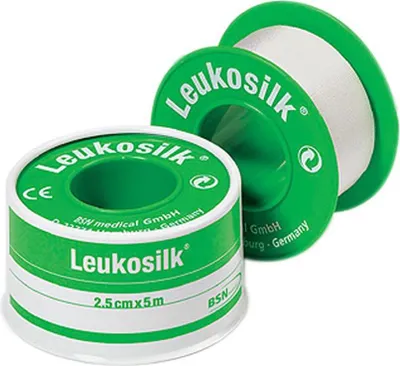 Immagine prodotto di BSN Cerotto di fissaggio Leukosilk in anello protettivo 1 rotolo 5 m x 1,25 cm