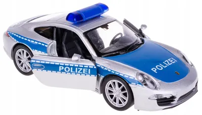 Produktbild von Welly Porsche 911 Carrera S Coupe Polizeiauto Modellauto silber