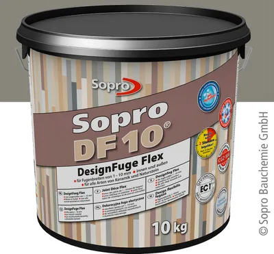 Produktbild von Sopro DF 10 Fliesen 10 kg Design Fuge Fugenmasse Fugenmörtel 1-10mm betongrau-14