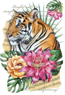 Produktbild von Tiger XXL Bügelapplikation Tropical